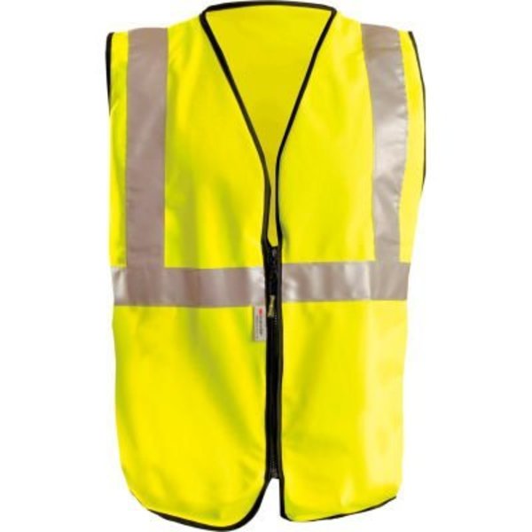 Occunomix OccuNomix Premium Solid Vest w/Zipper, Class 2, Hi-Vis Yellow, M, LUX-SSGZ-YM LUX-SSGZ-YM